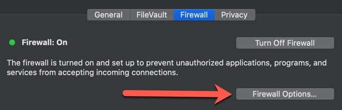 Firewall Options in Firewall 