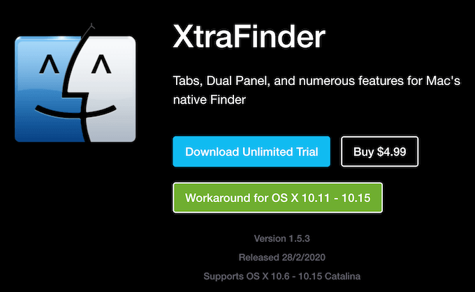 XtraFinder extension 