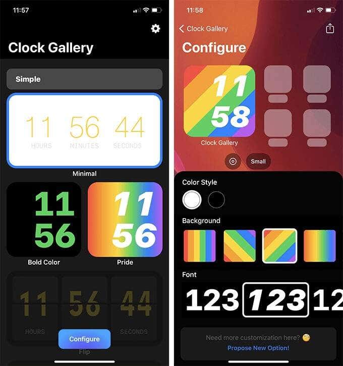 Clock Gallery app 