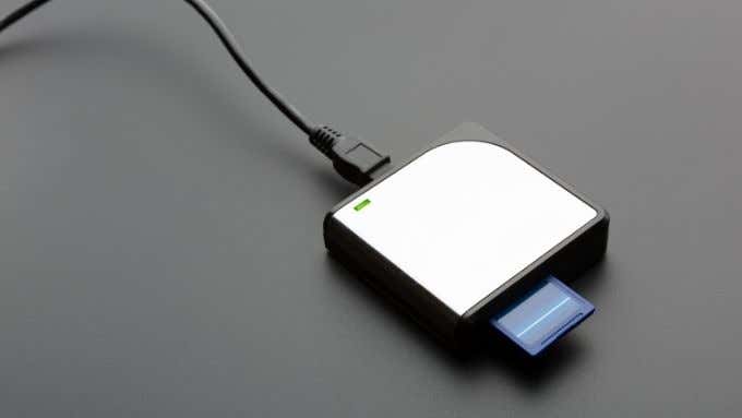A USB SD card reader 