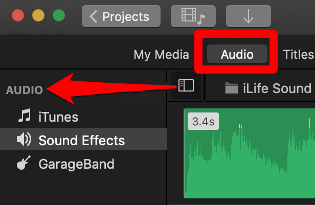 Audio tab