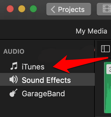 iTunes in My Media > Audio 