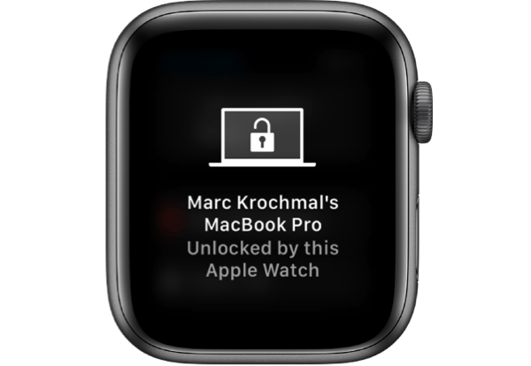MacBook Pro unlocked by this Apple Watch 