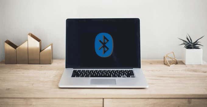 Bluetooth icon on a laptop 