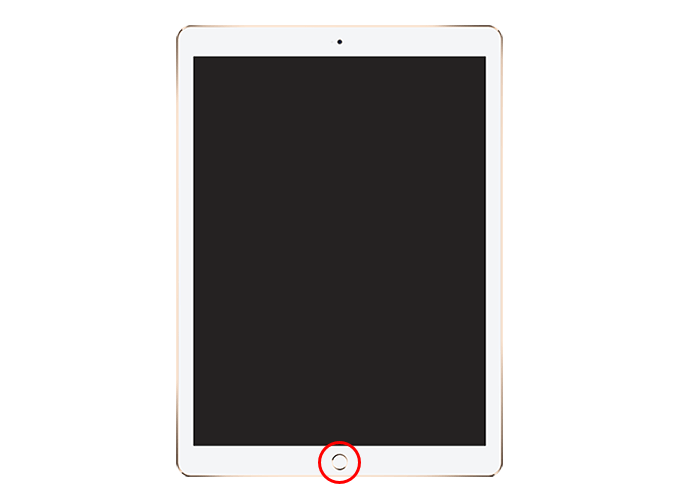 Home button on an iPad