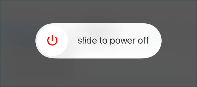 Slide to power off button 