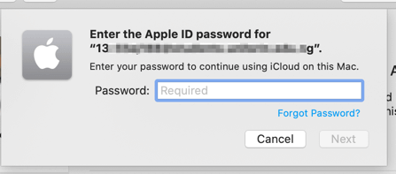 Password prompt 