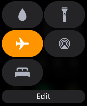 Airplane mode button orange in Control Center