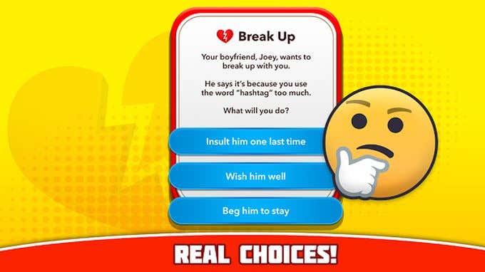 BitLife choices screen