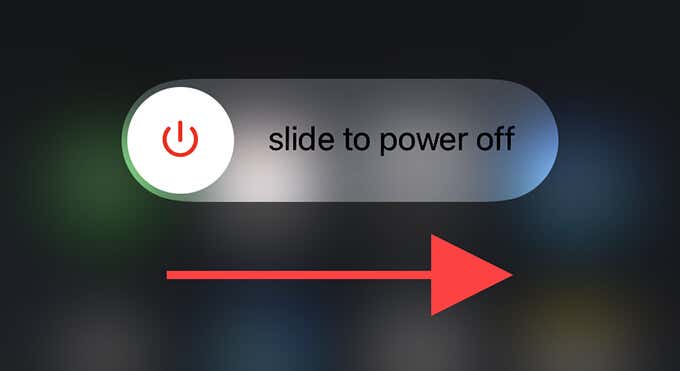 "Slide to power off" screen on iPhone