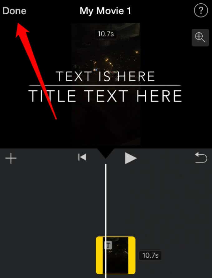 changing text color in imovie for iphone