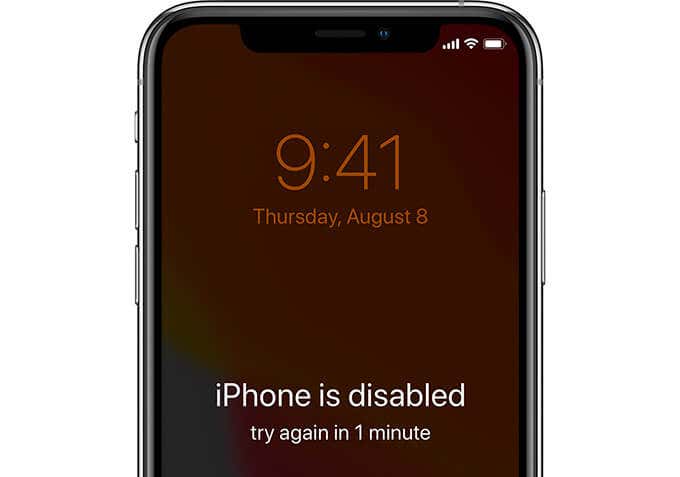 iPhone is disabled screen