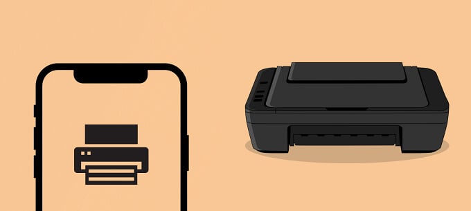 An image of an iPhone next to a printer