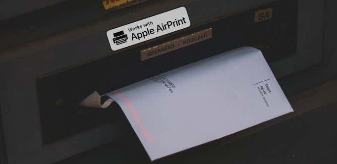 Sticker on printer that says Works with Apple AirPrint 
