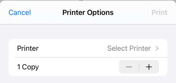 Printer Options 