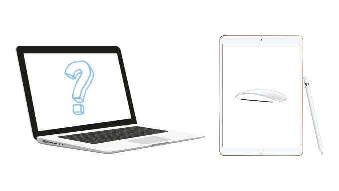 Illustration of a Mouse already paired with an iPad 
