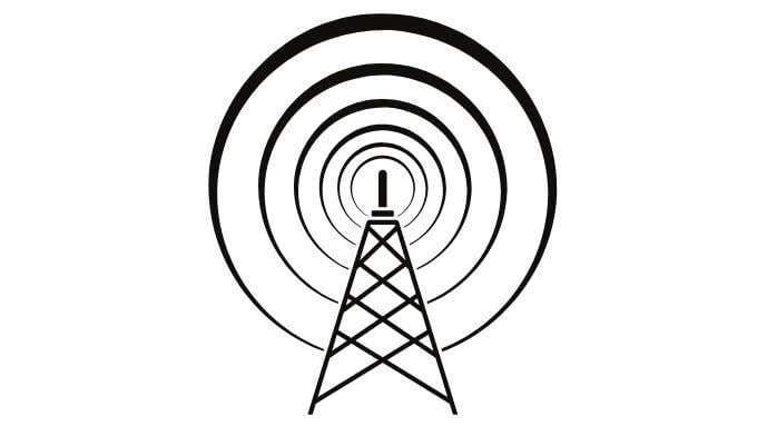 Drawing of a radio tower signal 