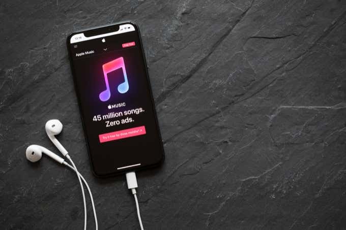 Apple Music ad on an iPhone