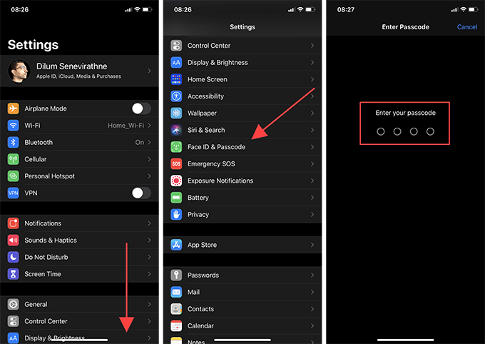 Visual instructions how to enable FaceID on Apple Watch 