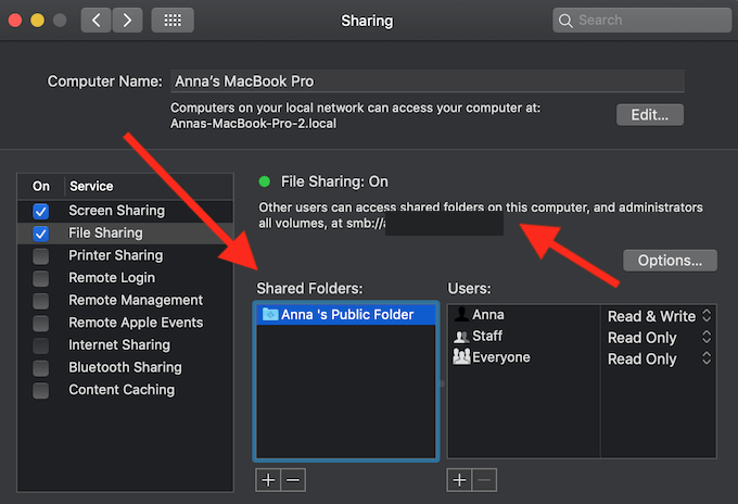 How to set a shared folder on Mac?