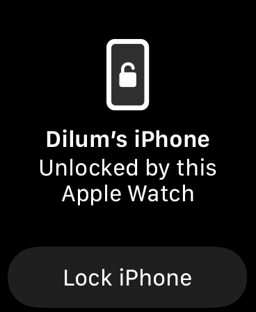 Apple Watch unlocked notification
