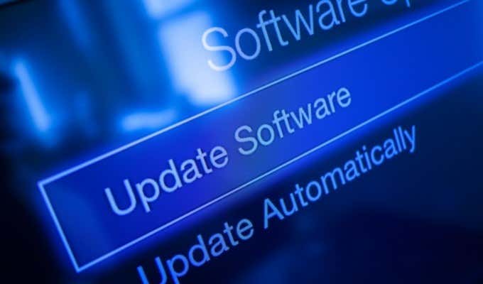 Update Software option 