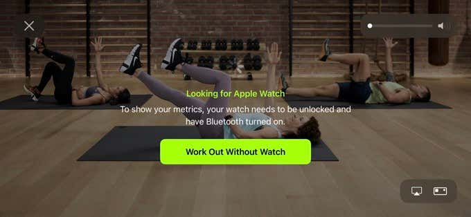 Work Out Without Watch Option 