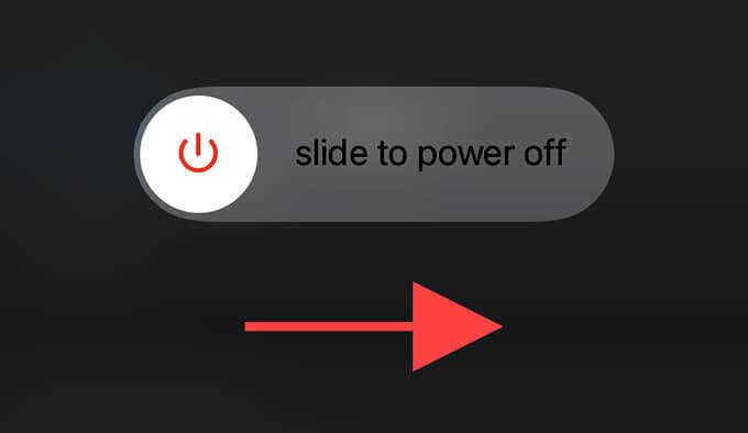 Slide to power off button 