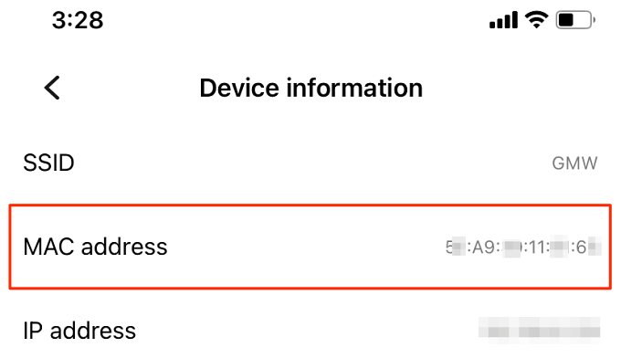 identify mac address on network