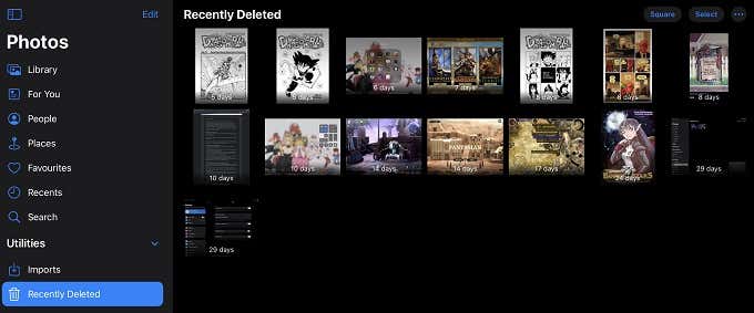 Recently Deleted albums