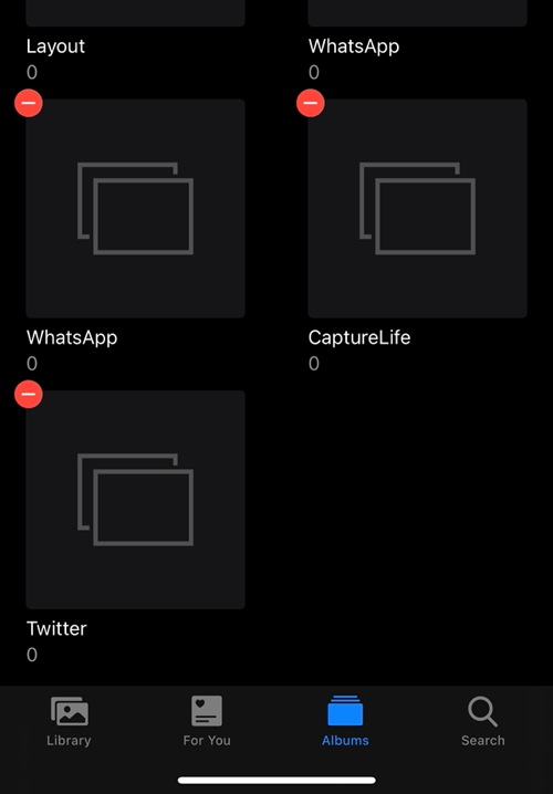 Albums created by other apps