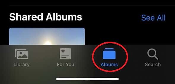 Albums tab