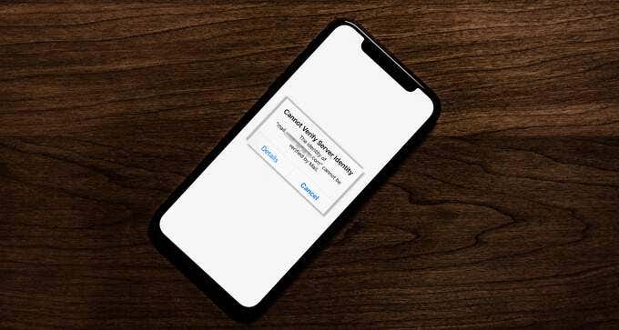 How to Fix a “Cannot Verify Server Identity” Error on iPhone or iPad image 1