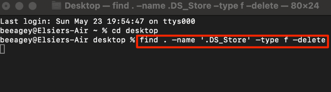 find . –name '.DS_Store' –type f –delete
