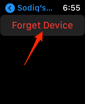 Forget Device button 