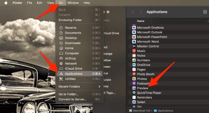Go > Applications > Preview