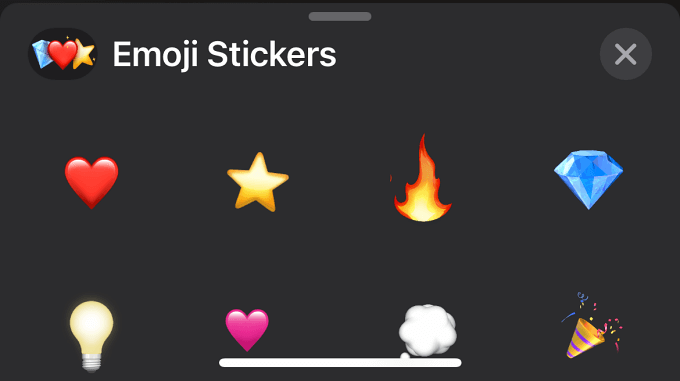 Emoji Stickers window