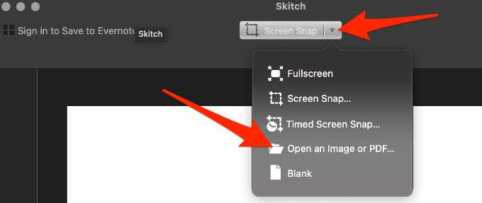 Screen Snap > Open an Image or PDF