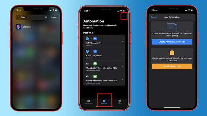 Shortcuts visual instructions