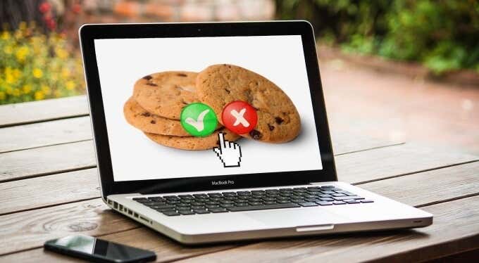 Cookies on a Mac laptop screen 