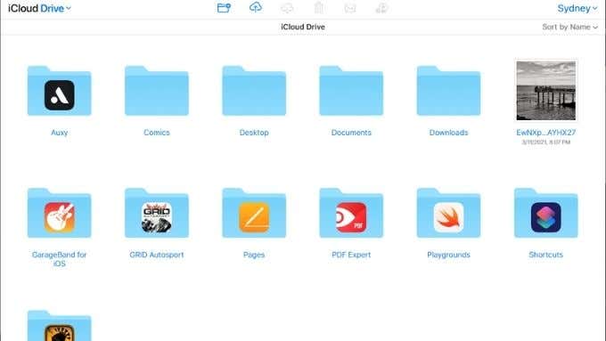 iCloud Drive window