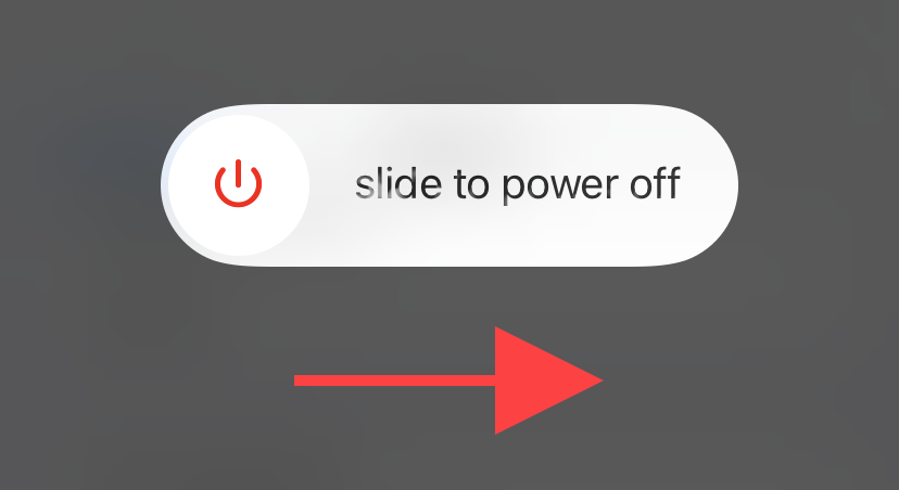 Slide to power off screen 