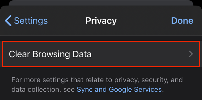 Clear Browsing Data 