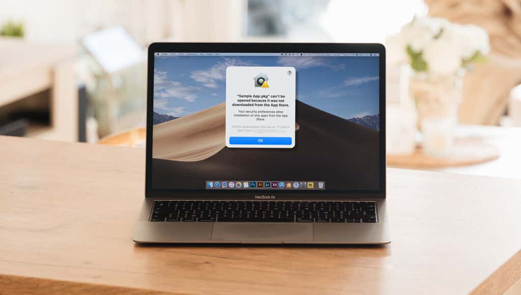 "Cannot open" alert on a MacBook Pro 