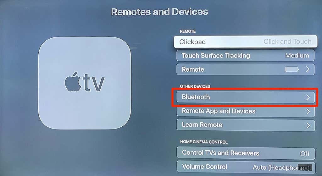 Remotes and Devices > Bluetooth