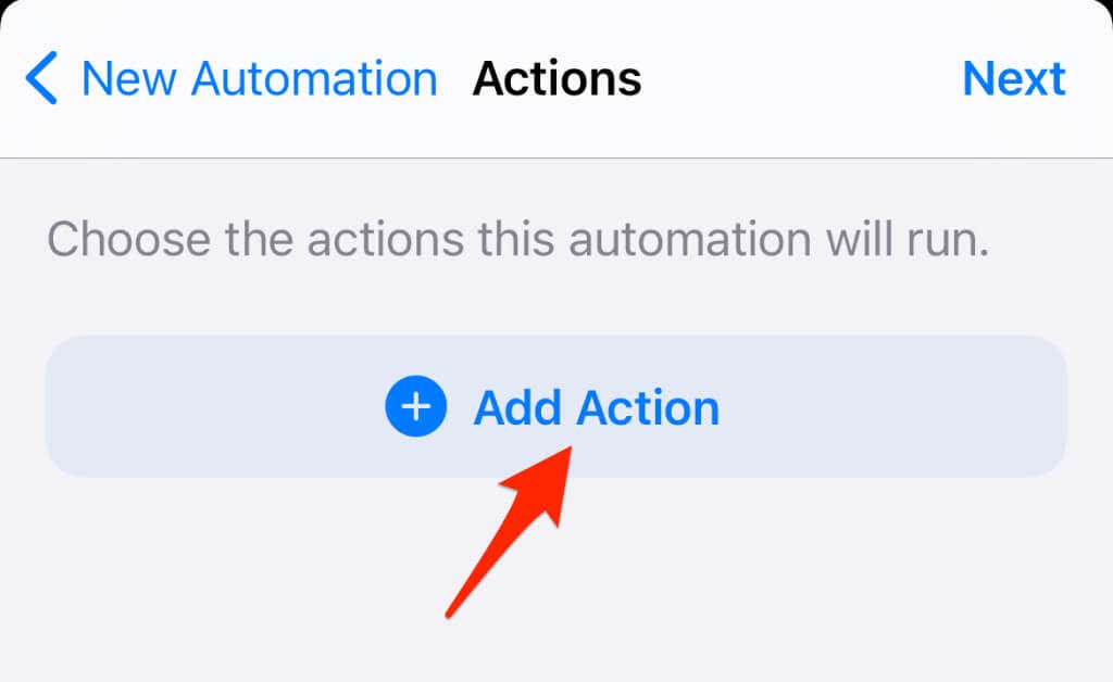 Add Action button 