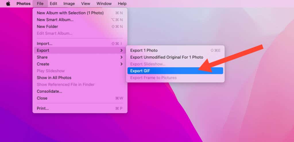 Export GIF option