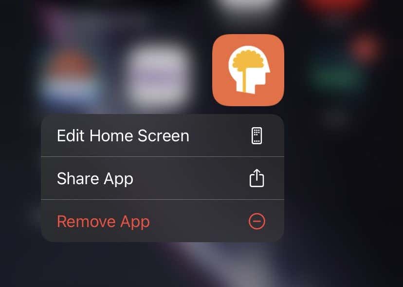Edit Home Screen option