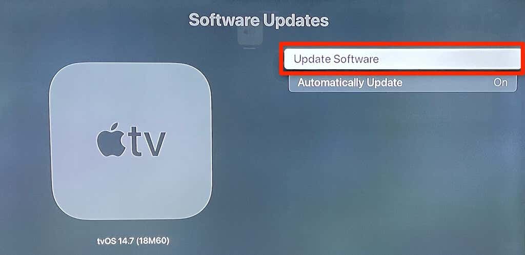 Settings > System > Software Update