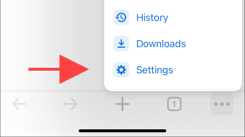 Settings option 